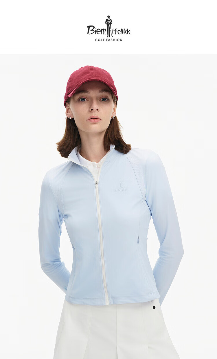 Biyinlefen Golf UV Protection Sunscreen 2025 Autumn New Women's Sun Protection Jacket Casual Sports Slim Fit Long Sleeve Jacket 1